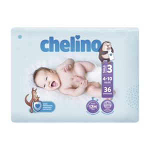 PAÑAL CHELINO INFANTIL T.3 4-10KG 36 UNI