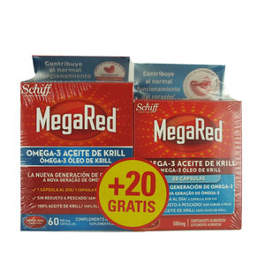 MEGARED 500 OMEGA 3 ACEITE KRILL 60+20