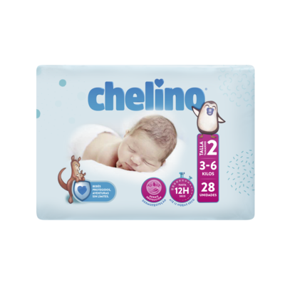 PAÑAL CHELINO INFANTIL T.2 3+6 KG 28 UNI