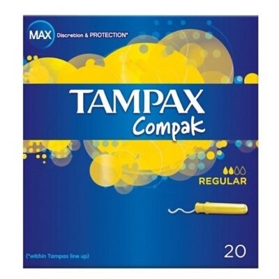 Tentación lavabo Camarada Tampax Compak Regular. Tampón con aplicador | Sensafarma