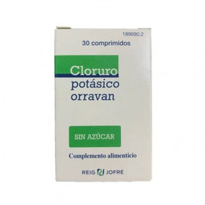 CLORURO POTASICO ORRAVAN 30 COMPRIMIDOS