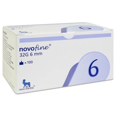 Productos sanitarios: Novofine 32G 6mm 100 agujas